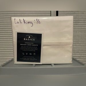 Pottery Barn 400TC California King Crisp White Sheet Set